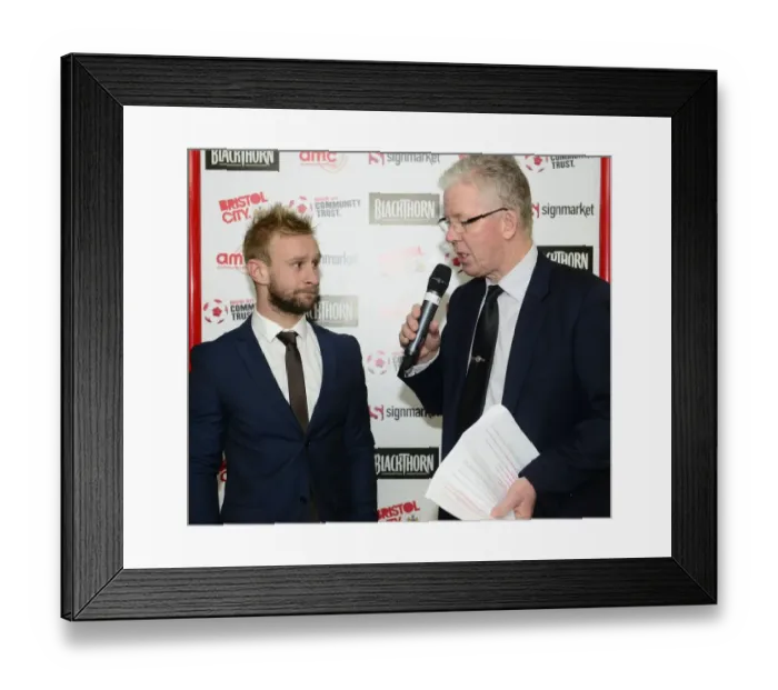 Framed Print : Joe Meredith Named Man of the Match in Bristol City's Victory over MK Dons