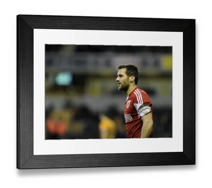 Framed Print : Sam Baldock of Bristol City Faces Off Against Wolverhampton Wanderers in Sky Bet League One Clash