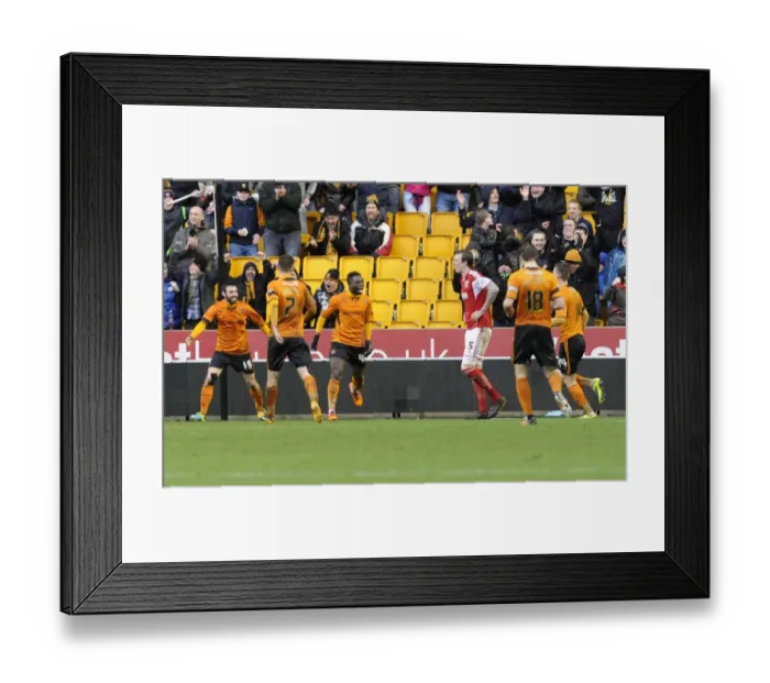 Framed Print : Neouha Dicko's Goal: Wolverhampton Wanderers Take the Lead over Bristol City (Sky Bet League One, January 2014)