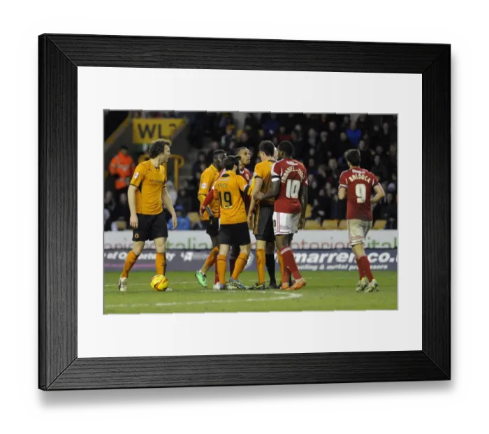 Framed Print : Intense Rivalry: Tyrone Barnett vs Danny Batth Clash in Bristol City vs Wolverhampton Wanderers, Sky Bet League One Framed Print : Intense Rivalry: Tyrone Barnett vs Danny Batth Clash in Bristol City vs Wolverhampton Wanderers, Sky Bet League One