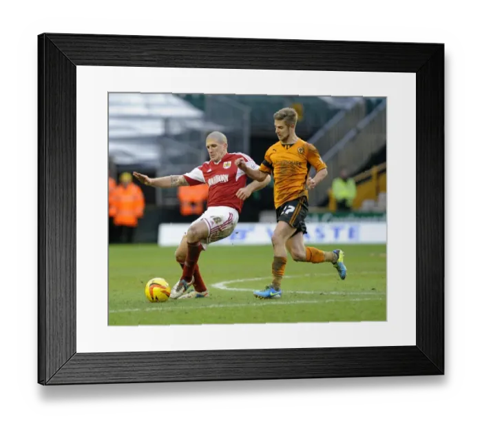 Framed Print : Michael Jacobs vs Adam El-Abd: Intense Battle for the Ball in Wolverhampton Wanderers vs Bristol City (25 / 01 / 2014) Framed Print : Michael Jacobs vs Adam El-Abd: Intense Battle for the Ball in Wolverhampton Wanderers vs Bristol City (25 / 01 / 2014)