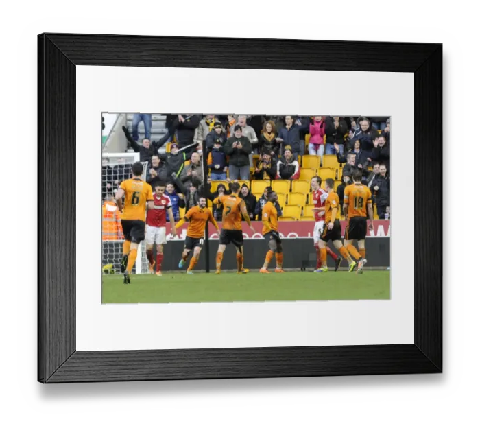 Framed Print : Dicko's Stunner: Wolves Take the Lead over Bristol City at Molineux