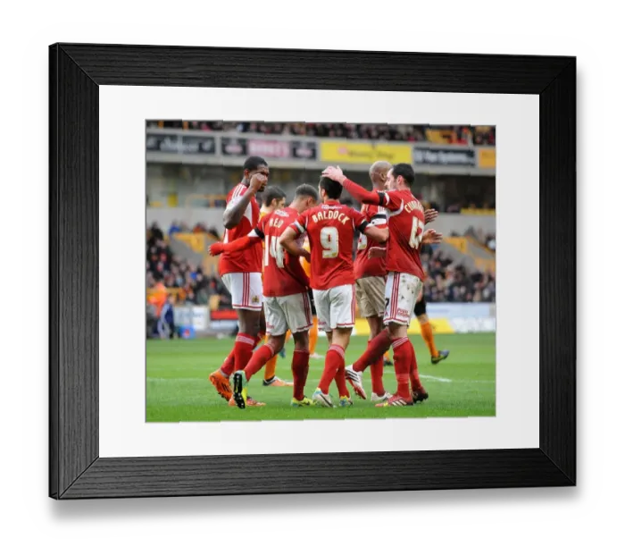 Framed Print : Bristol City's Sam Baldock Scores the Game-Winning Goal Against Wolverhampton Wanderers in Sky Bet League One