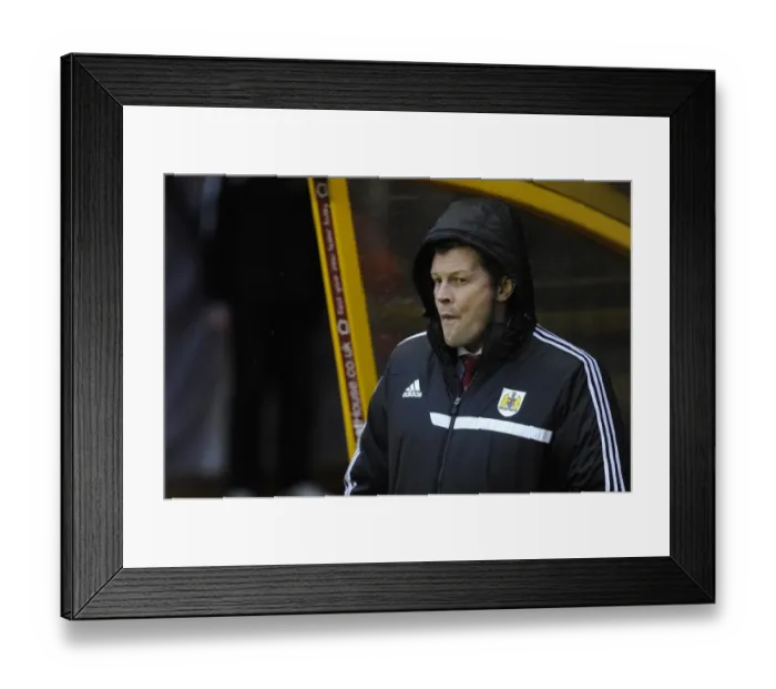 Framed Print : Steve Cotterill Leads Bristol City Against Wolverhampton Wanderers in Sky Bet League One Clash (January 2014)