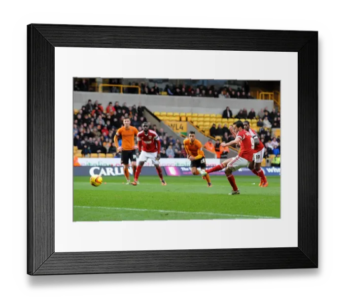 Framed Print : Sam Baldock Scores Penalty for Bristol City against Wolverhampton Wanderers, Sky Bet League One, 2014 Framed Print : Sam Baldock Scores Penalty for Bristol City against Wolverhampton Wanderers, Sky Bet League One, 2014