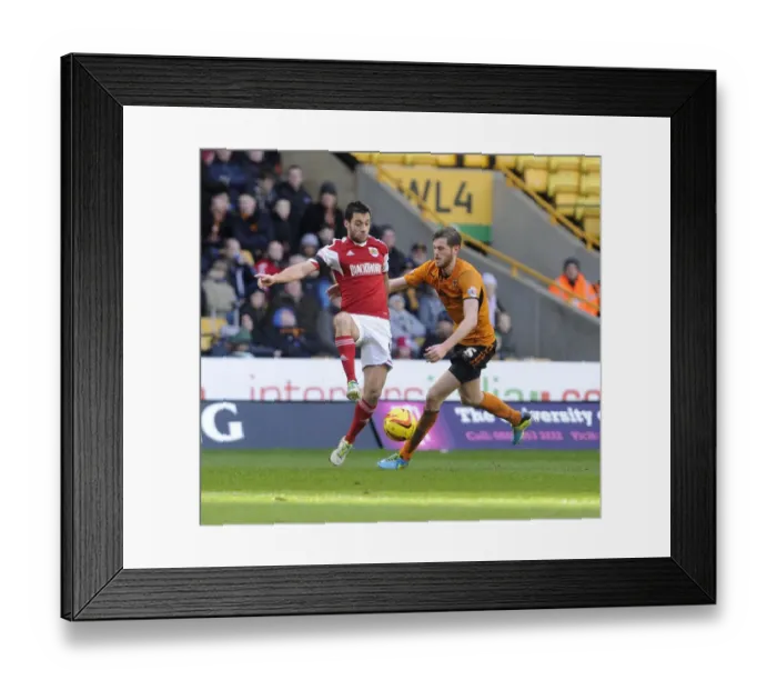 Framed Print : Bristol City's Sam Baldock Faces Pressure from Wolverhampton Wanderers Danny Batth in Sky Bet League One Clash Framed Print : Bristol City's Sam Baldock Faces Pressure from Wolverhampton Wanderers Danny Batth in Sky Bet League One Clash