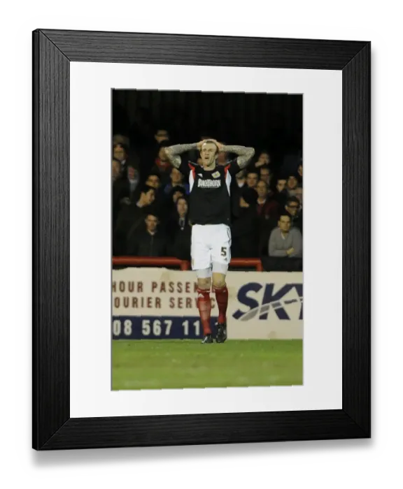 Framed Print : Aden Flint's Heartbreaking Own Goal: Bristol City at Griffin Park (2014)