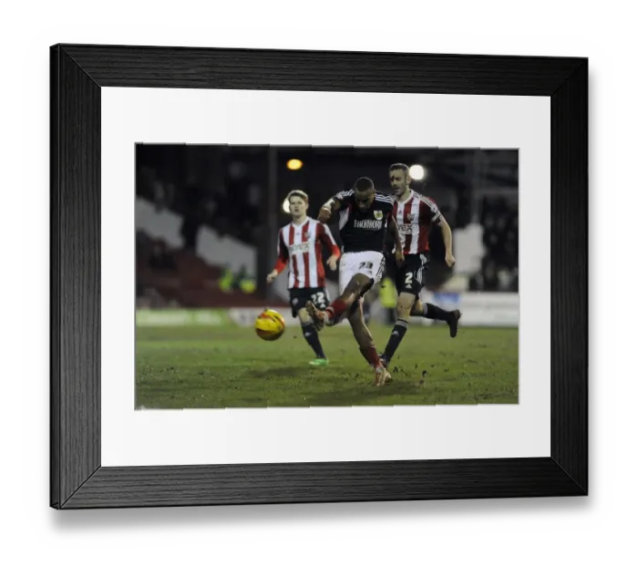 Framed Print : Tyrone Barnett Goes for Glory: A Moment from Brentford vs. Bristol City, League One Football Match, January 2014 Framed Print : Tyrone Barnett Goes for Glory: A Moment from Brentford vs. Bristol City, League One Football Match, January 2014