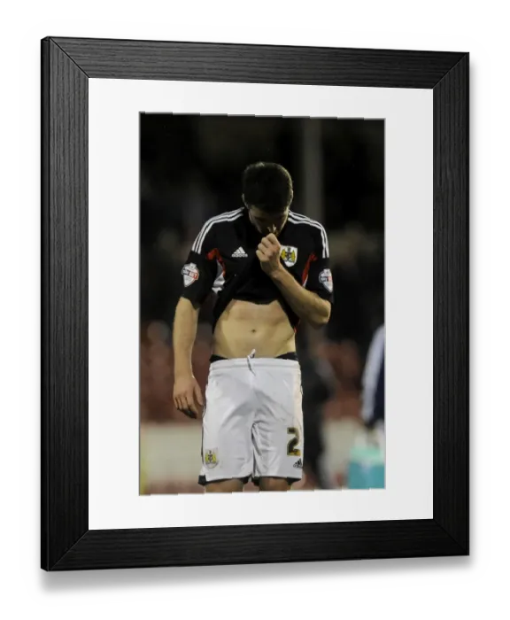 Framed Print : Brendan Moloney's Disappointment: Brentford vs. Bristol City, January 2014 Framed Print : Brendan Moloney's Disappointment: Brentford vs. Bristol City, January 2014