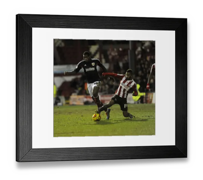 Framed Print : Jay Emmanuel-Thomas vs Shaleum Logan: Intense Battle at Griffin Park, Brentford vs Bristol City, 2014 Framed Print : Jay Emmanuel-Thomas vs Shaleum Logan: Intense Battle at Griffin Park, Brentford vs Bristol City, 2014