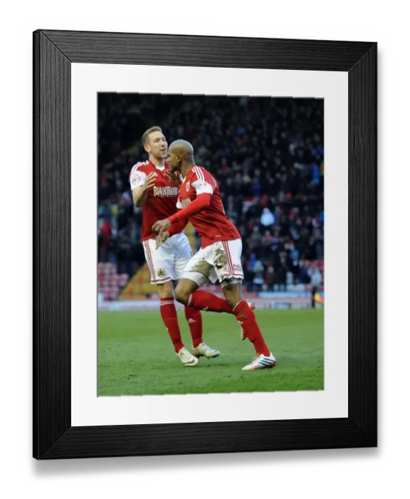 Framed Print : Marvin Elliott's Euphoric Goal Celebration: A Thrilling Moment at Ashton Gate (February 1, 2014) Framed Print : Marvin Elliott's Euphoric Goal Celebration: A Thrilling Moment at Ashton Gate (February 1, 2014)