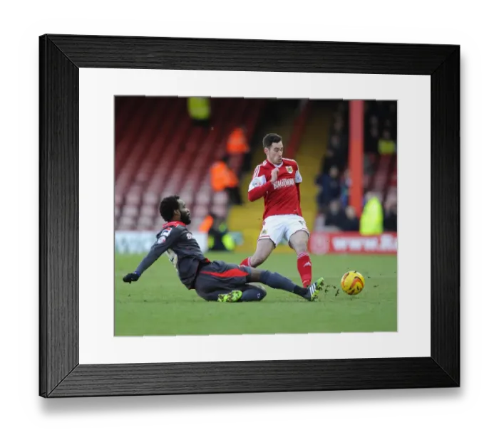 Framed Print : Intense Moment: Chimbonda vs Cunningham - Football Battle at Ashton Gate Framed Print : Intense Moment: Chimbonda vs Cunningham - Football Battle at Ashton Gate