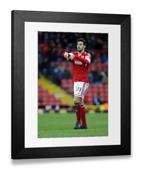 Framed Print : Marlon Pack of Bristol City in Action Against Carlisle United, Sky Bet League One, Ashton Gate, Bristol - 01 / 02 / 2014 Framed Print : Marlon Pack of Bristol City in Action Against Carlisle United, Sky Bet League One, Ashton Gate, Bristol - 01 / 02 / 2014