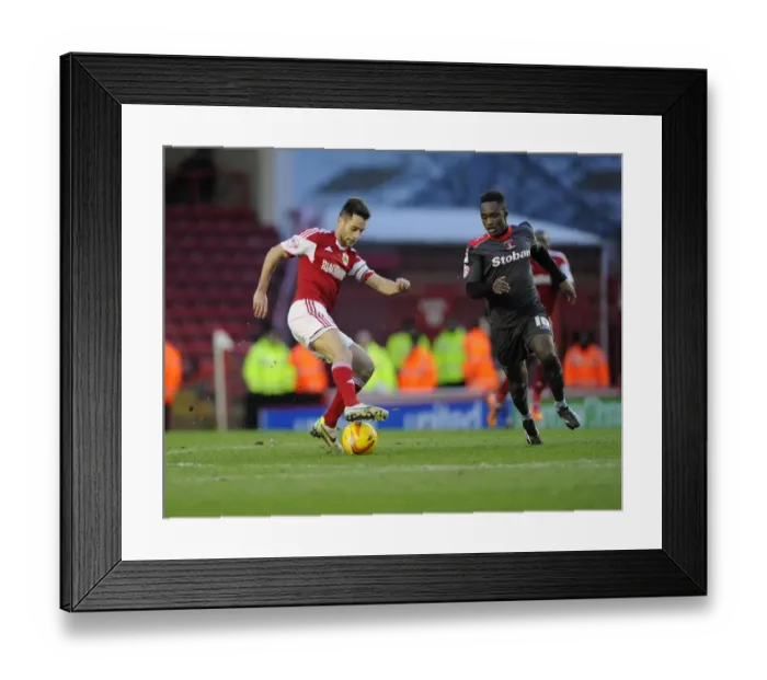 Framed Print : Battling for Control: Sam Baldock vs. Carlisle United, Sky Bet League One, Ashton Gate, February 1, 2014 Framed Print : Battling for Control: Sam Baldock vs. Carlisle United, Sky Bet League One, Ashton Gate, February 1, 2014