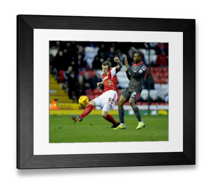 Framed Print : Aden Flint Clears Ball for Bristol City Against Carlisle United, February 2014 Framed Print : Aden Flint Clears Ball for Bristol City Against Carlisle United, February 2014