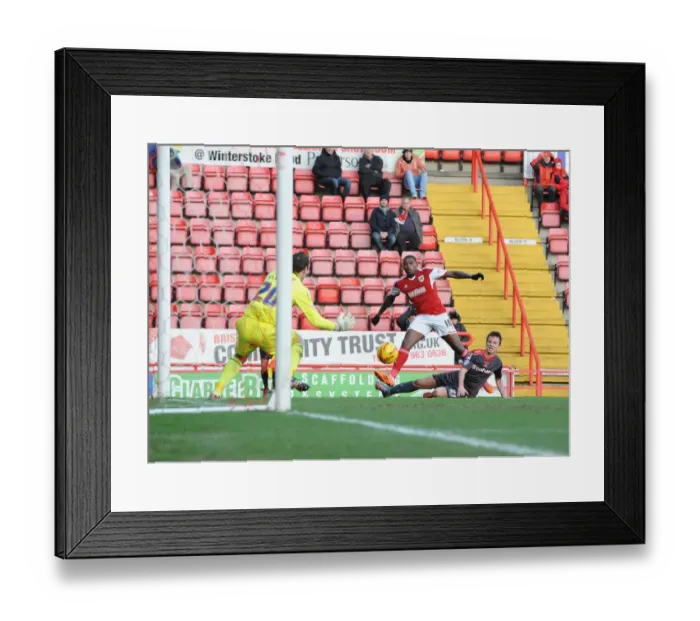 Framed Print : Greg Fleming's Dramatic Save vs. Jay Emmanuel-Thomas: A Football Moment at Ashton Gate