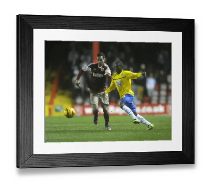 Framed Print : Thrilling Chase: Cunningham vs. Marshall at Ashton Gate