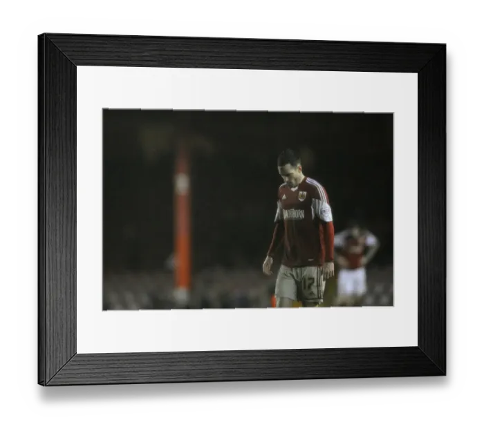 Framed Print : Dejected Greg Cunningham of Bristol City After Loss to Coventry City