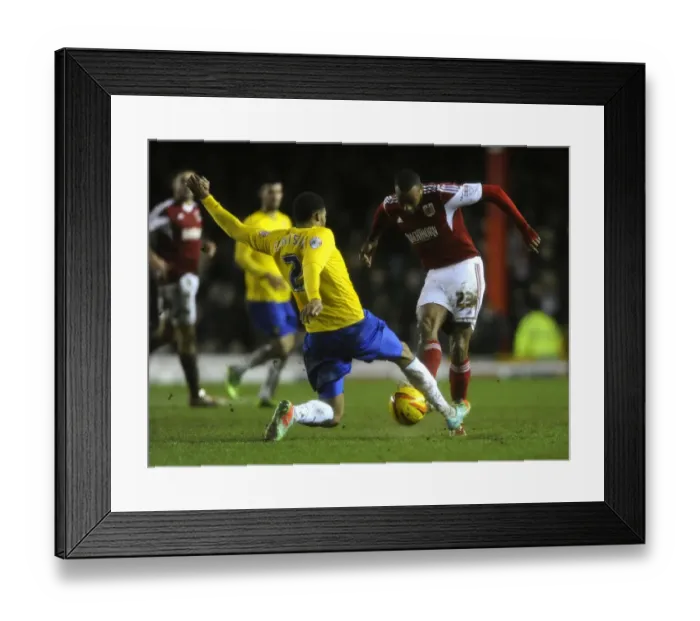 Framed Print : Bristol City vs Coventry City: Tackle Battle Between Tyrone Barnett and Cyrus Christie Framed Print : Bristol City vs Coventry City: Tackle Battle Between Tyrone Barnett and Cyrus Christie