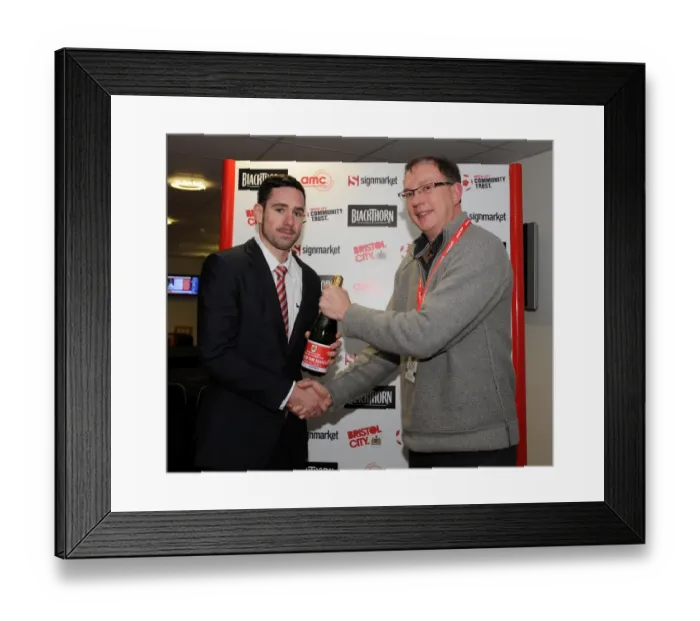 Framed Print : Bristol City Football Club: Man of the Match Presentation vs. Coventry City - 04 / 02 / 2014