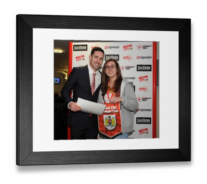Framed Print : Bristol City FC: Man of the Match Presentation vs Coventry City (04 / 02 / 2014)