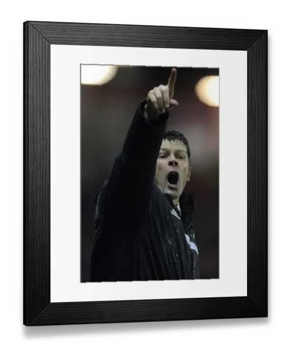Framed Print : Steve Cotterill Leads Bristol City at Ashton Gate, February 4, 2014 - Football Match