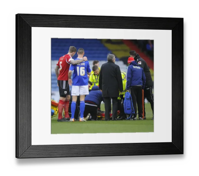 Framed Print : Marvin Elliott Suffers Injury in Oldham Athletic vs. Bristol City Clash Framed Print : Marvin Elliott Suffers Injury in Oldham Athletic vs. Bristol City Clash