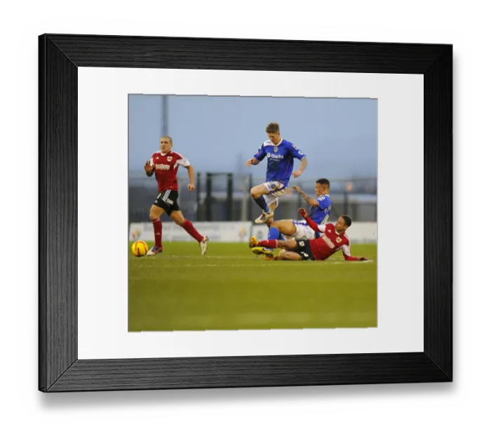 Framed Print : Intense Rivalry: Bobby Reid vs Korey Smith - A Hard-Fought Tackle in the Oldham Athletic vs Bristol City Football Rivalry, Football League One, 2014 Framed Print : Intense Rivalry: Bobby Reid vs Korey Smith - A Hard-Fought Tackle in the Oldham Athletic vs Bristol City Football Rivalry, Football League One, 2014