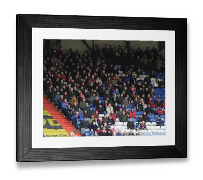 Framed Print : Fans in Action: Oldham Athletic vs. Bristol City, League One Football Match at Boundary Park (Feb 2014) Framed Print : Fans in Action: Oldham Athletic vs. Bristol City, League One Football Match at Boundary Park (Feb 2014)