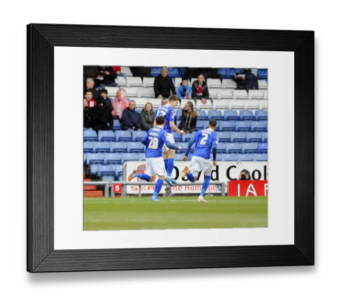 Framed Print : Oldham Athletic's Daniel Philliskirk Celebrates Goal Against Bristol City, Sky Bet League One, 2014