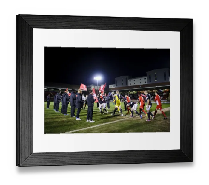 Framed Print : Bristol City and Leyton Orient Players Make Their Way Out for Sky Bet Football League 1 Clash, February 2014 Framed Print : Bristol City and Leyton Orient Players Make Their Way Out for Sky Bet Football League 1 Clash, February 2014