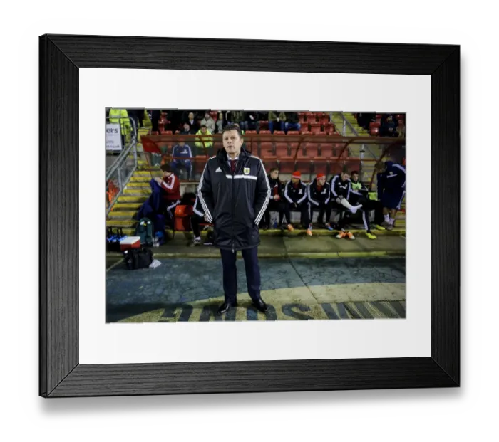 Framed Print : Steve Cotterill Watches as Leyton Orient vs. Bristol City Football Match Unfolds Framed Print : Steve Cotterill Watches as Leyton Orient vs. Bristol City Football Match Unfolds