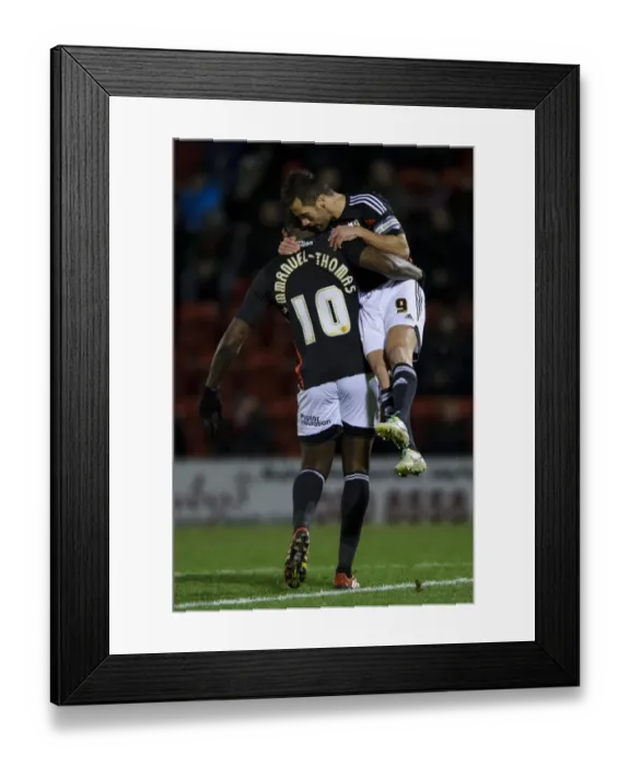 Framed Print : Bristol City's Sam Baldock Celebrates Opening Goal Against Leyton Orient, February 11, 2014