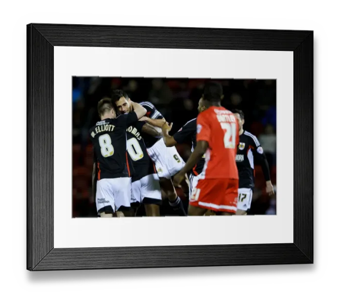 Framed Print : Sam Baldock Scores the Opener: Bristol City's Victory over Leyton Orient (February 11, 2014) Framed Print : Sam Baldock Scores the Opener: Bristol City's Victory over Leyton Orient (February 11, 2014)
