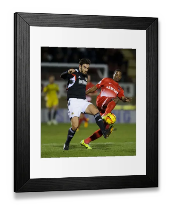 Framed Print : Marlon Pack vs. Kevin Lisbie: Intense Midfield Battle at Leyton Orient vs. Bristol City, 2014