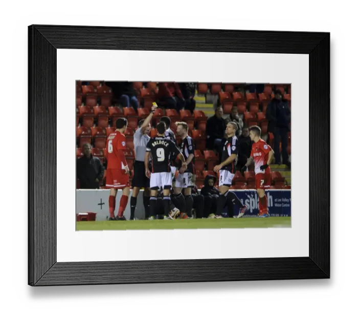 Framed Print : Bristol City's Karleigh Osborne Receives Yellow Card vs Leyton Orient (February 11, 2014)