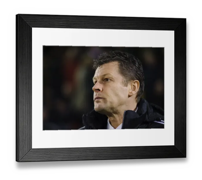 Framed Print : Steve Cotterill of Bristol City Observes from the Sideline during Leyton Orient vs. Bristol City Football Match, 2014 Framed Print : Steve Cotterill of Bristol City Observes from the Sideline during Leyton Orient vs. Bristol City Football Match, 2014
