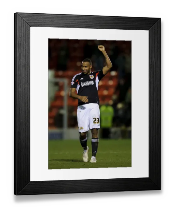 Framed Print : Bristol City Celebrates 3-1 Win Over Leyton Orient, Tyrone Barnett Scores the Goal Framed Print : Bristol City Celebrates 3-1 Win Over Leyton Orient, Tyrone Barnett Scores the Goal