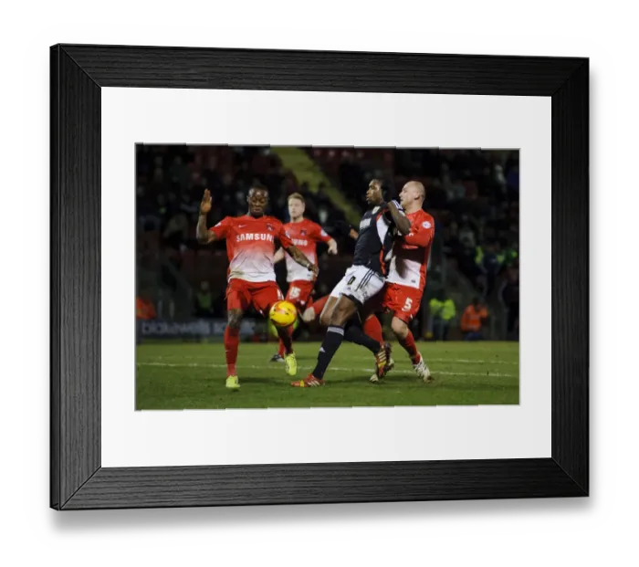 Framed Print : Jay Emmanuel-Thomas vs Moses Odubajo and Scott Cuthbert: Intense Midfield Battle at Leyton Orient vs Bristol City, 2014 Framed Print : Jay Emmanuel-Thomas vs Moses Odubajo and Scott Cuthbert: Intense Midfield Battle at Leyton Orient vs Bristol City, 2014