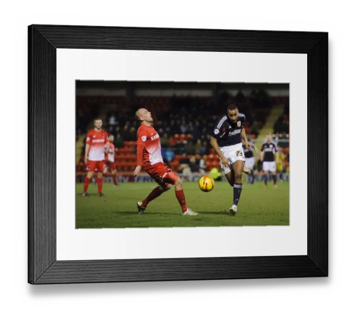 Framed Print : Bristol City's Tyrone Barnett Scores Past Leyton Orient's Scott Cuthbert Framed Print : Bristol City's Tyrone Barnett Scores Past Leyton Orient's Scott Cuthbert