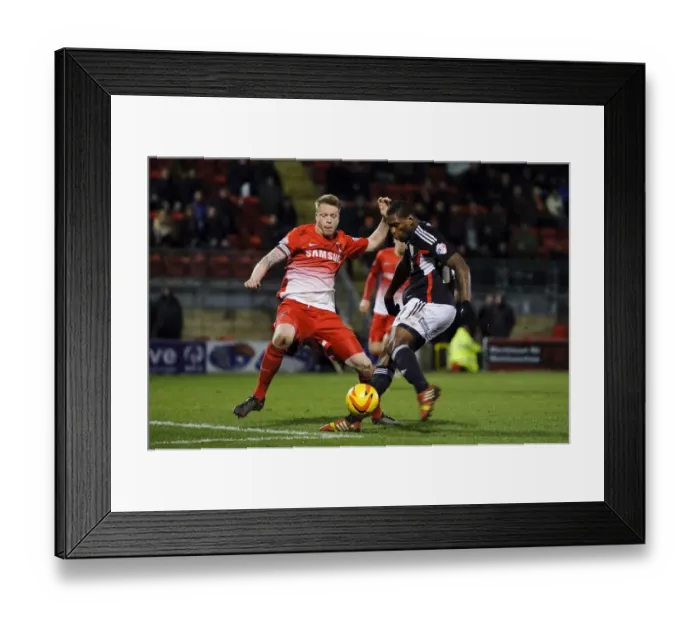 Framed Print : Jay Emmanuel-Thomas Scores Past Nathan Clarke for Bristol City against Leyton Orient, Sky Bet Football League 1, 2014