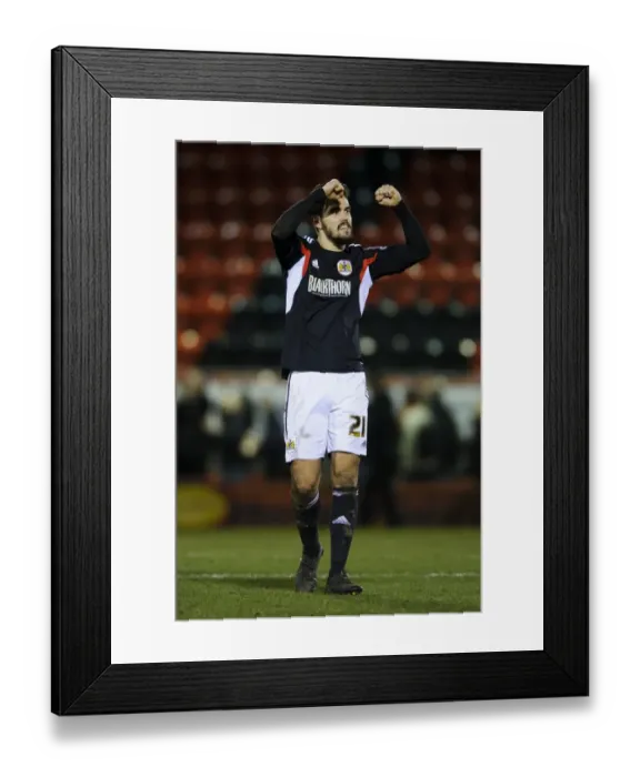Framed Print : Marlon Pack Celebrates Bristol City's 3-1 Win Over Leyton Orient, February 11, 2014 Framed Print : Marlon Pack Celebrates Bristol City's 3-1 Win Over Leyton Orient, February 11, 2014