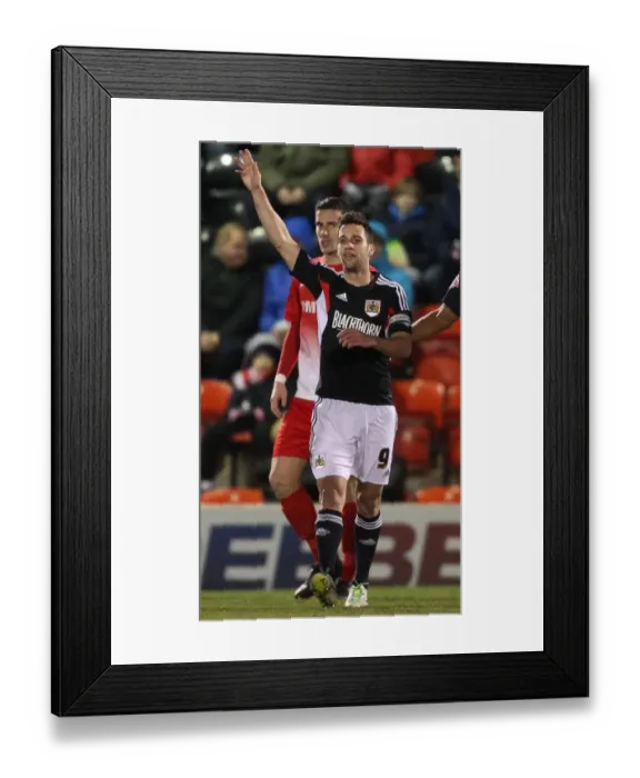 Framed Print : Bristol City's Sam Baldock Celebrates First Goal Against Leyton Orient, Sky Bet League One, 2014
