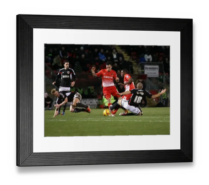 Framed Print : Bristol City vs Leyton Orient: Intense Battle for Possession between Adam El-Abd and Marvin Bartley Framed Print : Bristol City vs Leyton Orient: Intense Battle for Possession between Adam El-Abd and Marvin Bartley