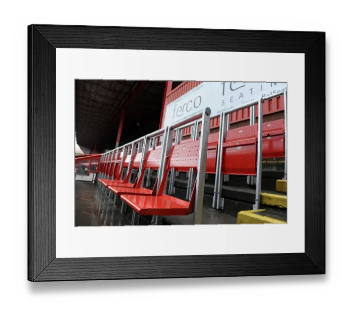 Framed Print : Bristol City vs Tranmere Rovers at Ashton Gate: Introducing Rail Seating in Sky Bet League One