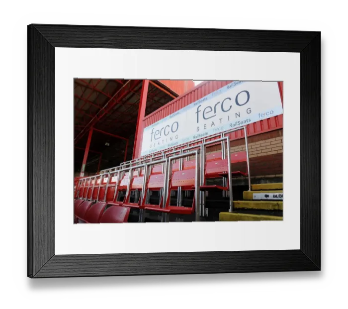 Framed Print : Bristol City's Safe Standing Rail Seats at Ashton Gate Stadium Framed Print : Bristol City's Safe Standing Rail Seats at Ashton Gate Stadium