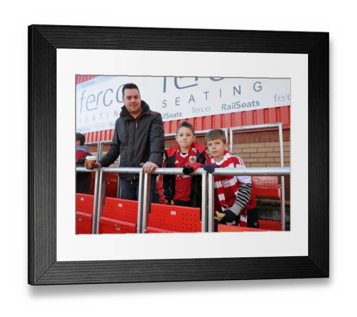 Framed Print : Bristol City's Safe Standing Rail Seats at Ashton Gate Stadium