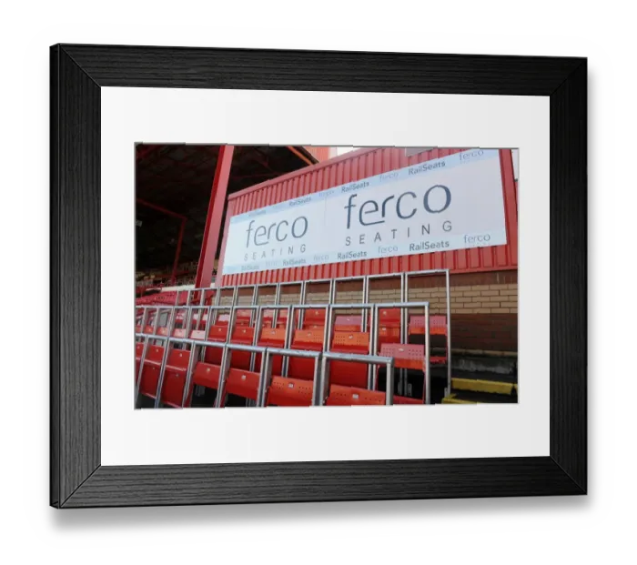Framed Print : Bristol City's Safe Standing Rail Seats at Ashton Gate Stadium Framed Print : Bristol City's Safe Standing Rail Seats at Ashton Gate Stadium