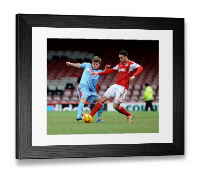 Framed Print : Intense Rivalry: Williams vs. Kennedy Clash at Ashton Gate - Bristol City vs. Tranmere Rovers