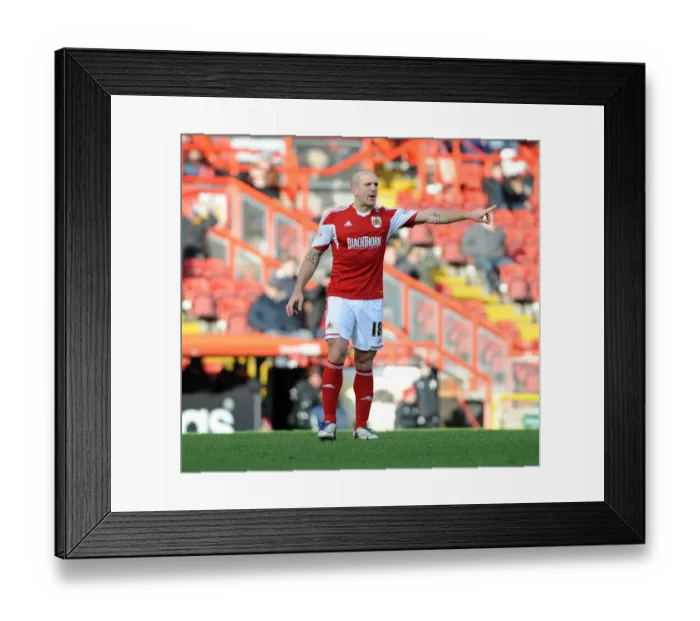 Framed Print : Bristol City's Adam El-Abd in Action against Tranmere Rovers, February 15, 2014, Ashton Gate